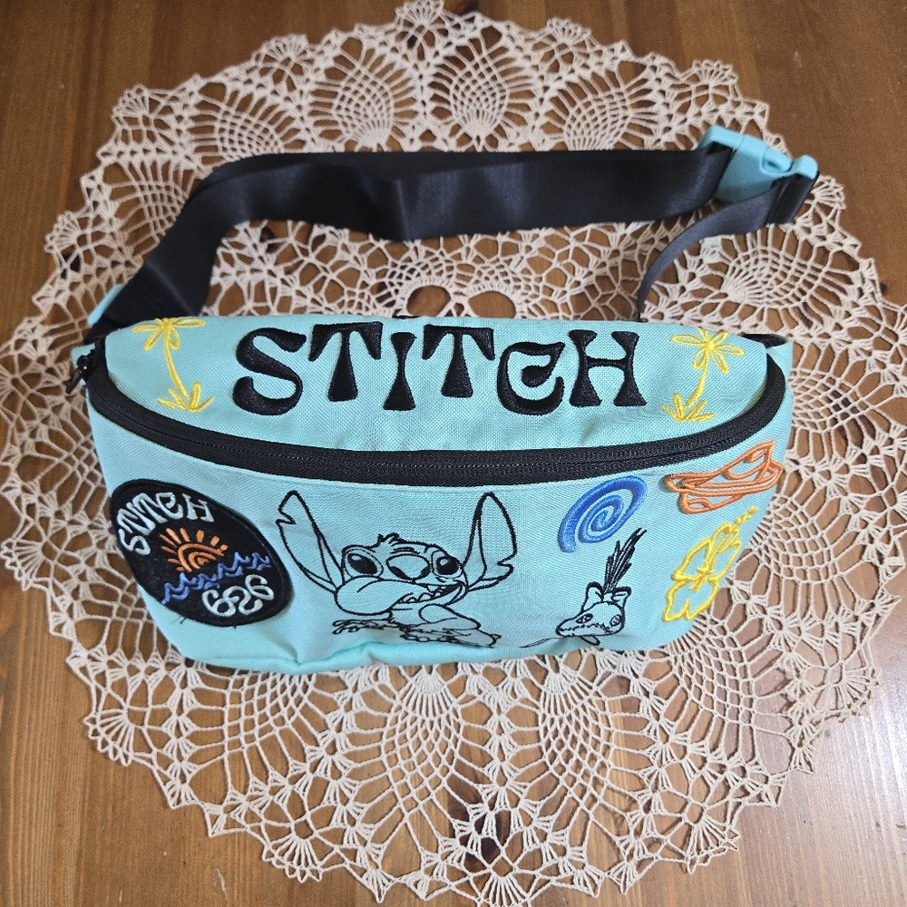 Stitch Embroidered Crossbody Fanny Pack